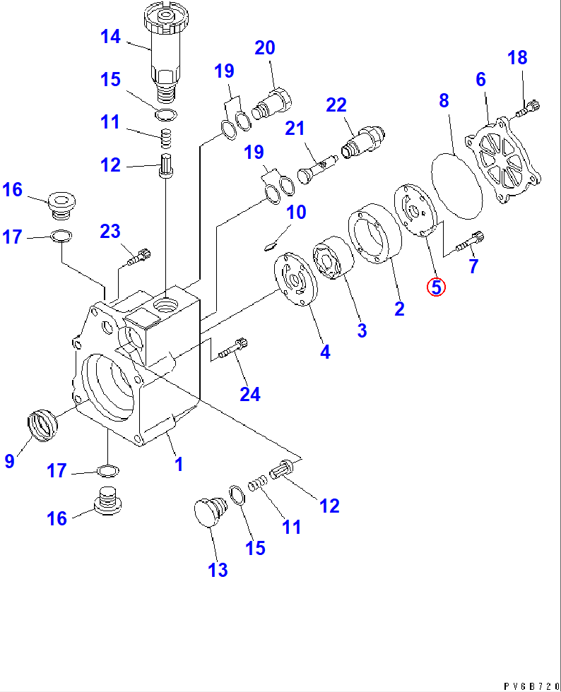 Diagram ND094244-0040 PLATE - Komatsu