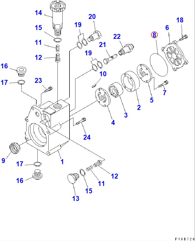 Diagram ND094086-0200 O-RING - Komatsu