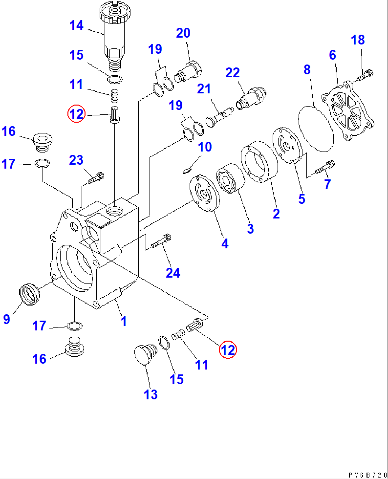 Diagram ND092121-0011 VALVE,CHECK - Komatsu