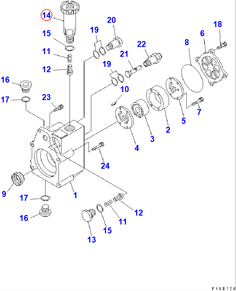 Diagram ND092130-0360 PRIMING PUMP - Komatsu
