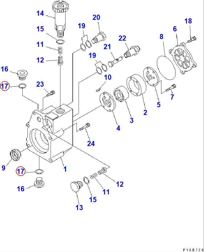 Diagram ND949018-1500 WASHER,1MM - Komatsu
