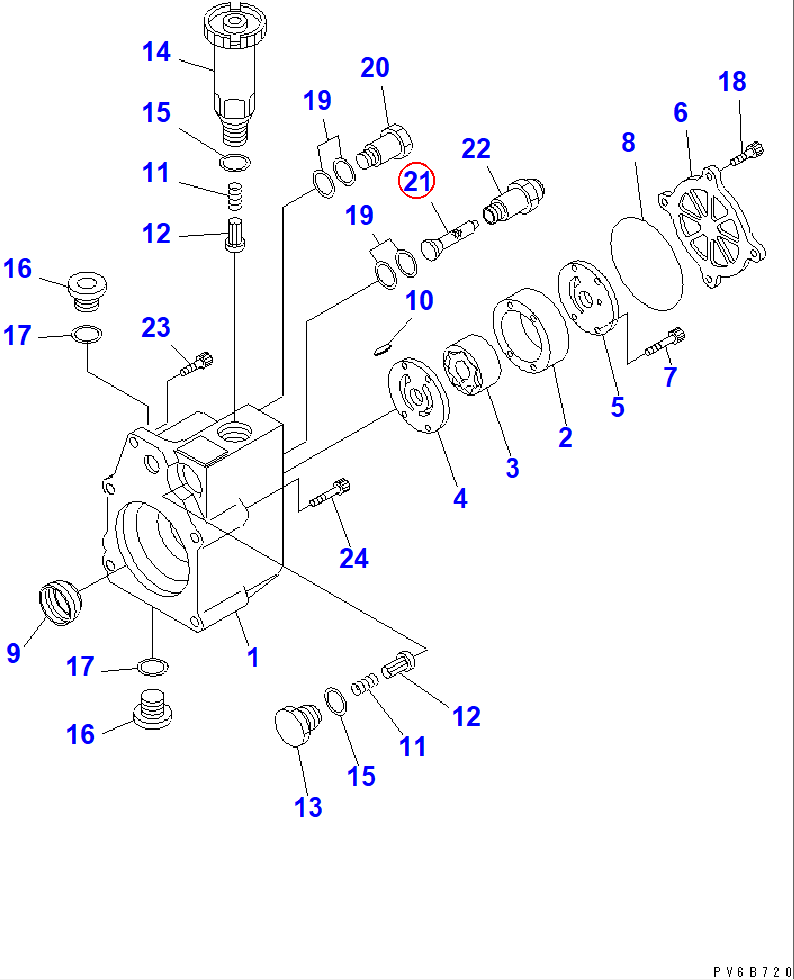 Diagram ND092220-0040 FILTER - Komatsu