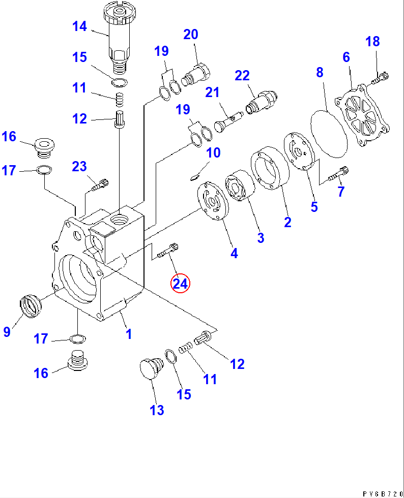 Diagram ND096449-0070 BOLT,SOCKET - Komatsu