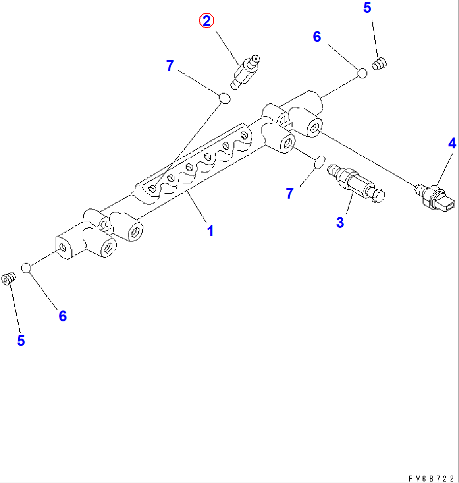 Diagram ND095400-0240 LIMITER ASS'Y,FUEL FLOW - Komatsu