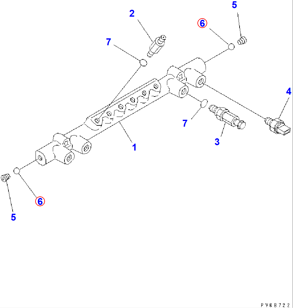 Diagram ND949120-0570 BALL,STEEL - Komatsu