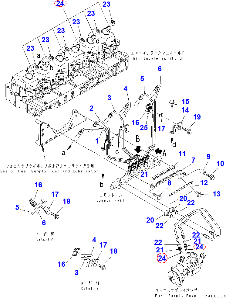 Diagram 6156-71-9730 CLIP - Komatsu