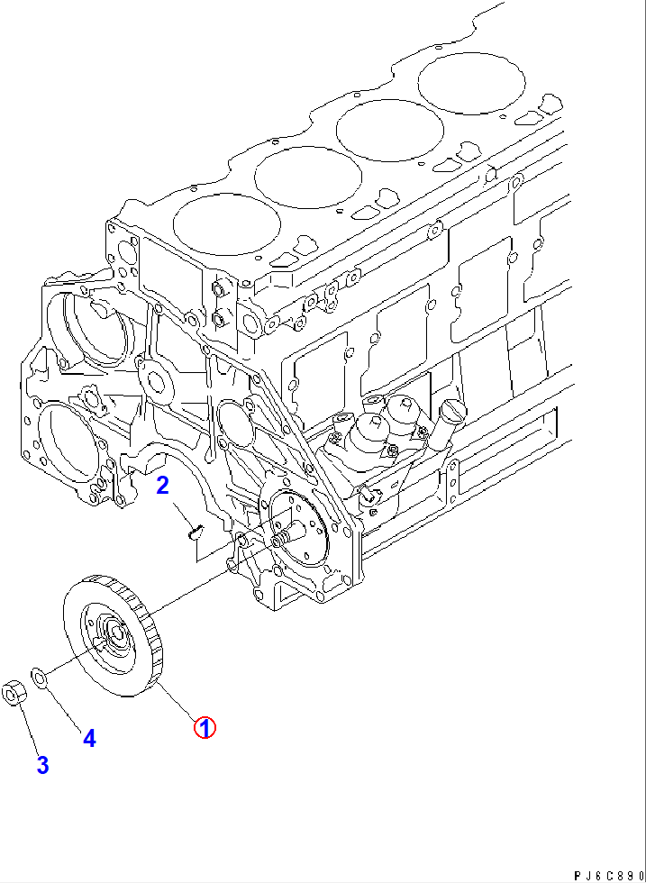 Diagram 6156-71-3230 GEAR,PUMP DRIVE - Komatsu