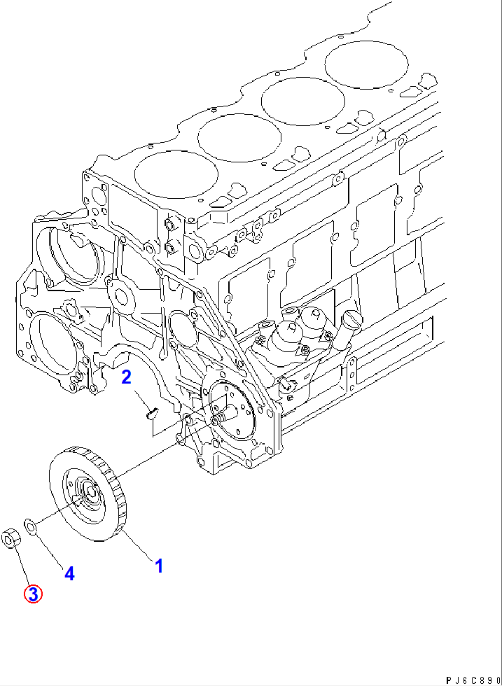 Diagram 01583-01811 NUT - Komatsu
