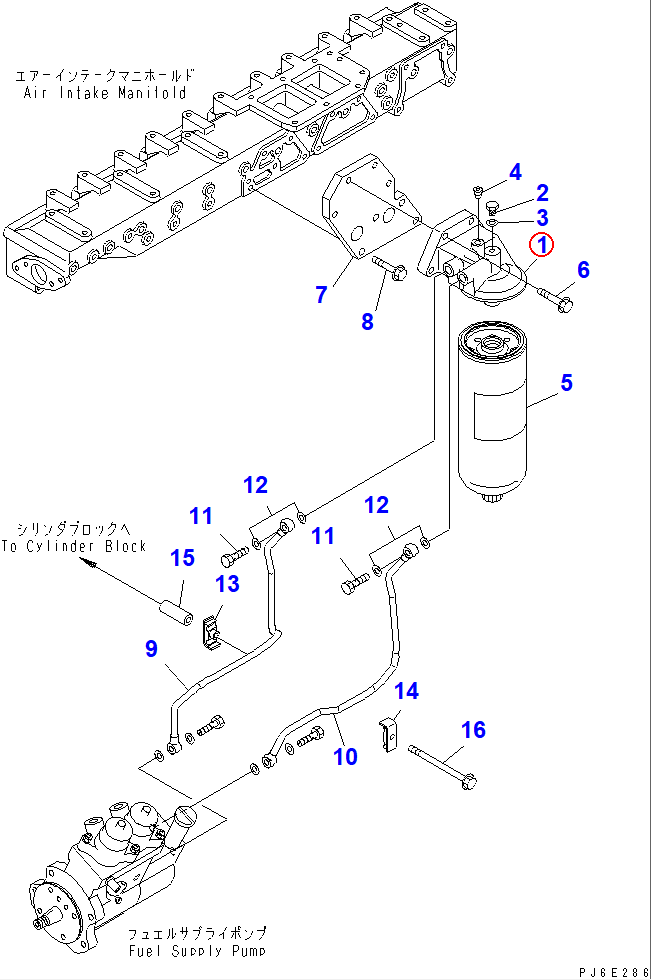 Diagram 6217-71-6211 HEAD - Komatsu