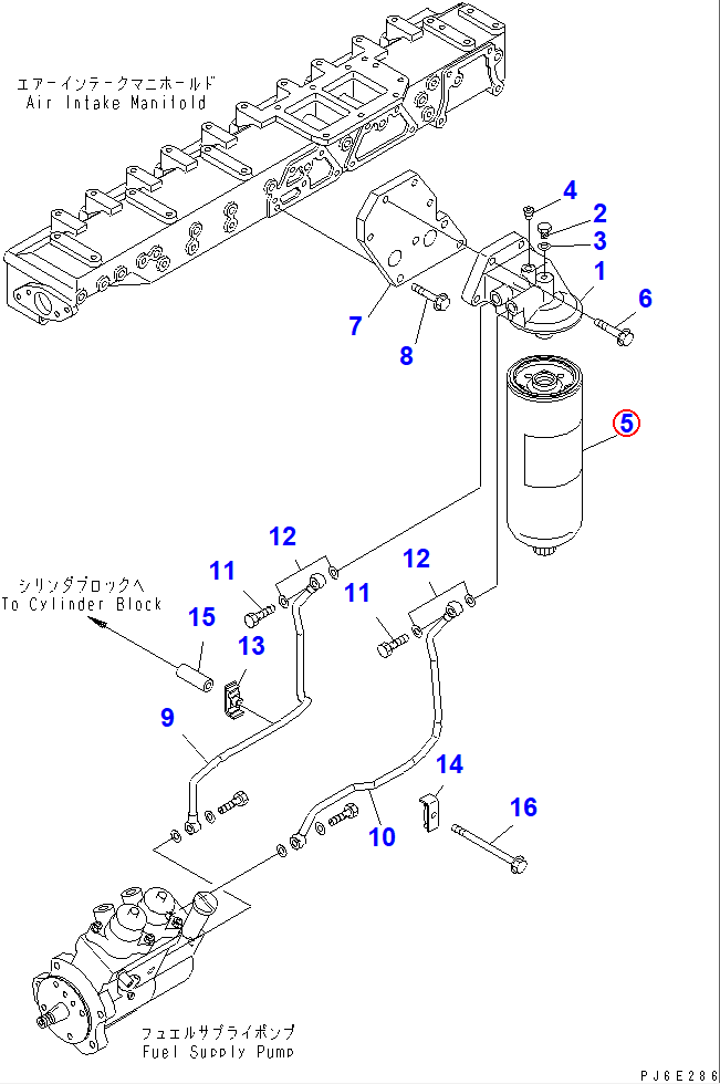 Diagram 600-311-3110 CARTRIDGE - Komatsu