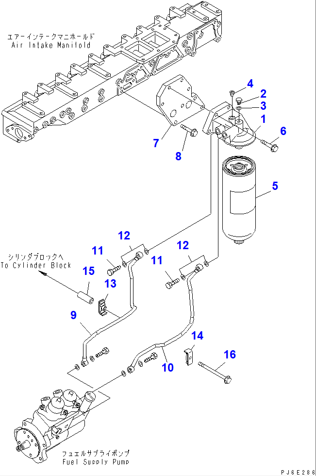 Diagram 6217-71-6231 HEAD ASS'Y - Komatsu