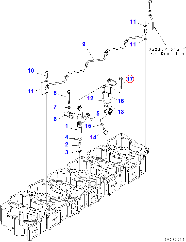 Diagram 01435-00870 BOLT - Komatsu