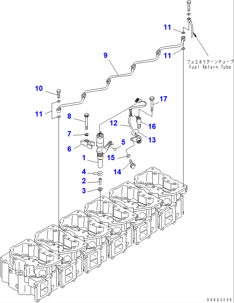 Diagram 6217-71-6110 GASKET (K1) - Komatsu