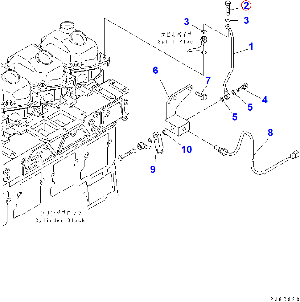 Diagram 6215-11-6560 BOLT JOINT - Komatsu