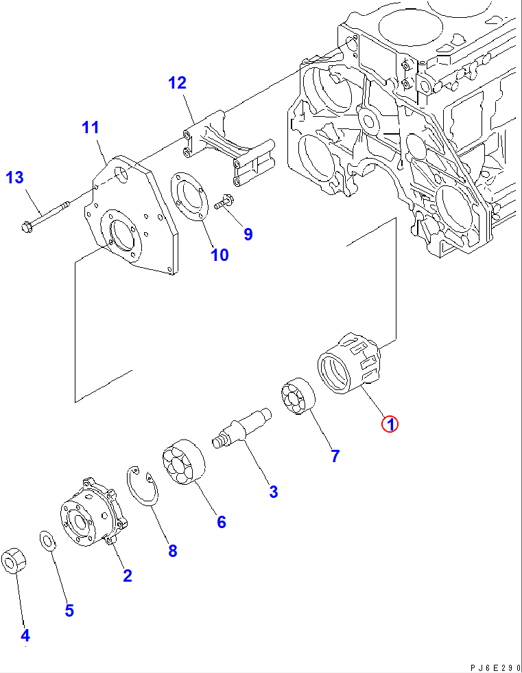 Diagram 6151-61-3152 CASE - Komatsu