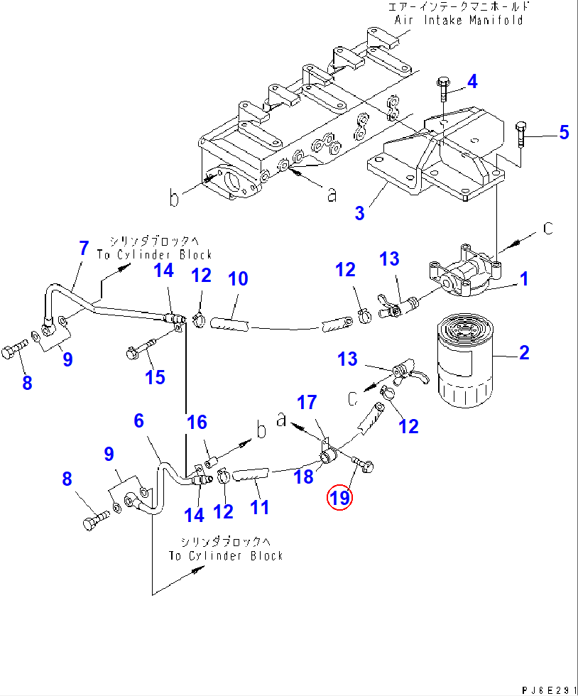 Diagram 01435-01016 BOLT - Komatsu