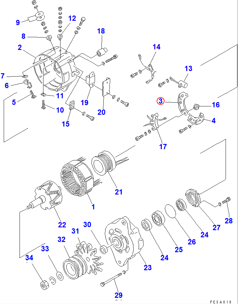Diagram SD1235-07900X0 HEAT SINK ASS'Y(+) - Komatsu