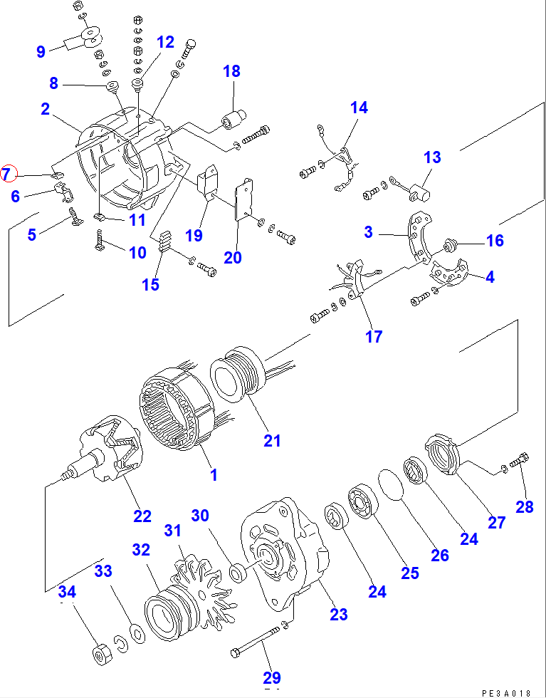 Diagram SD4215-00701X0 INSULATOR - Komatsu