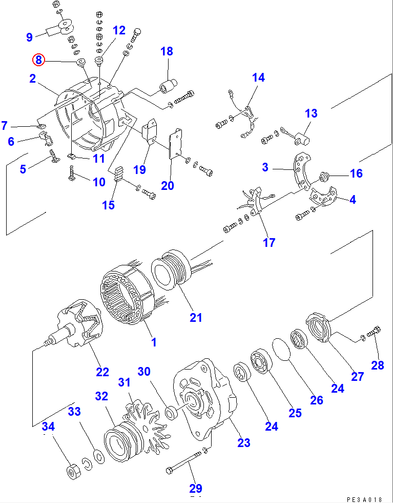 Diagram SD4041-05710X0 BUSHING - Komatsu