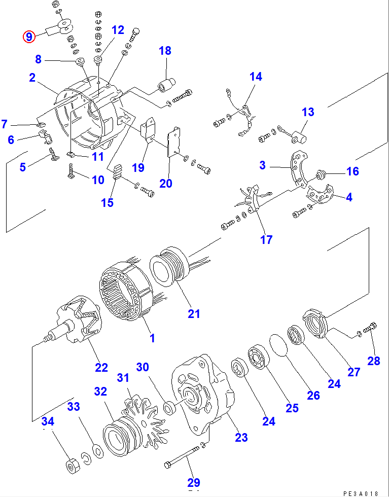 Diagram SD5030-05200X0 WASHER - Komatsu