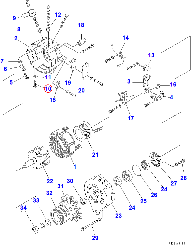Diagram SD8140-0503010 BOLT - Komatsu