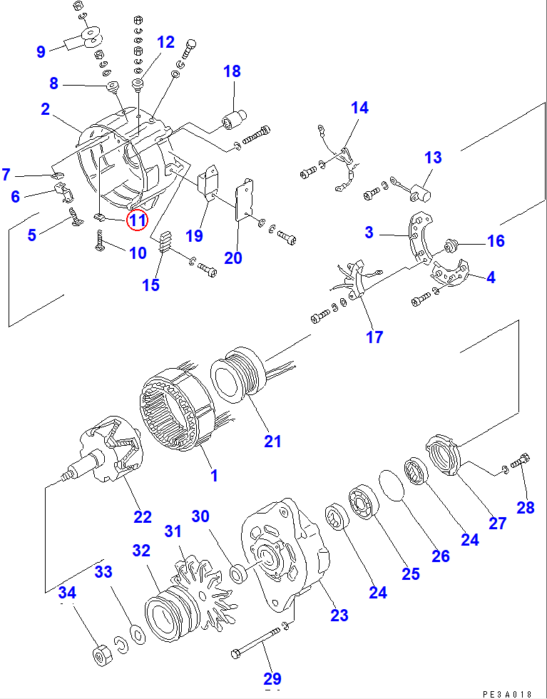 Diagram SD4215-00800X0 INSULATOR - Komatsu