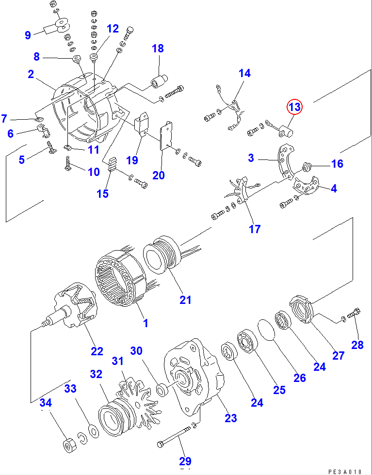 Diagram SD6060-11920X0 CONDENSER - Komatsu