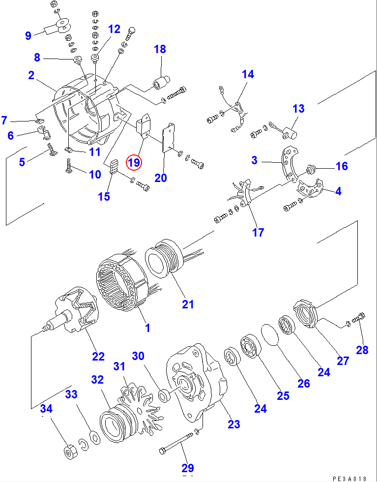 Diagram SD1291-00300X0 REGULATOR,IC - Komatsu