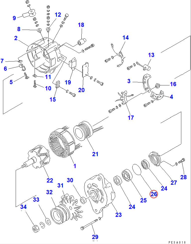 Diagram SD4142-00900X0 O-RING - Komatsu