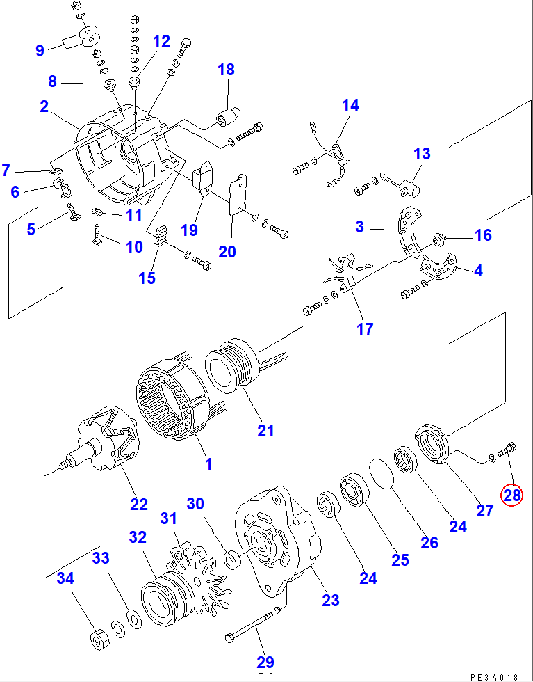 Diagram SD5010-21500X0 BOLT - Komatsu