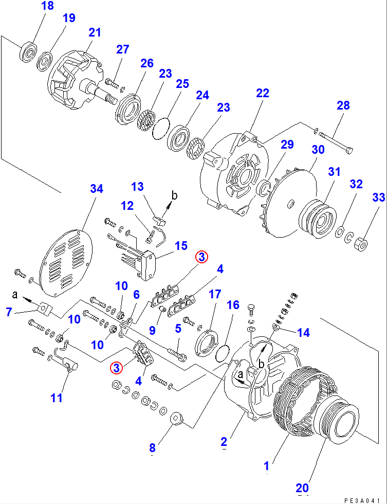 Diagram SD1235-06400X0 HEAT SINK ASS'Y(+) - Komatsu