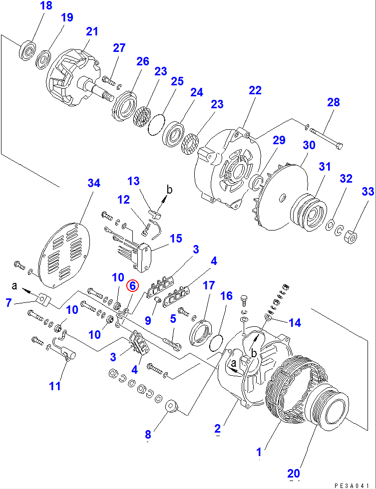 Diagram SD3220-38800X0 SUPPORT - Komatsu