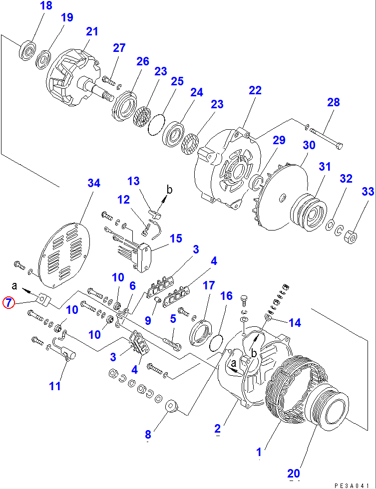 Diagram SD4215-04000X0 INSULATOR - Komatsu