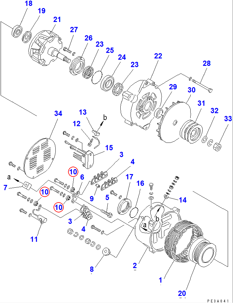 Diagram SD4041-00900X0 BUSHING - Komatsu