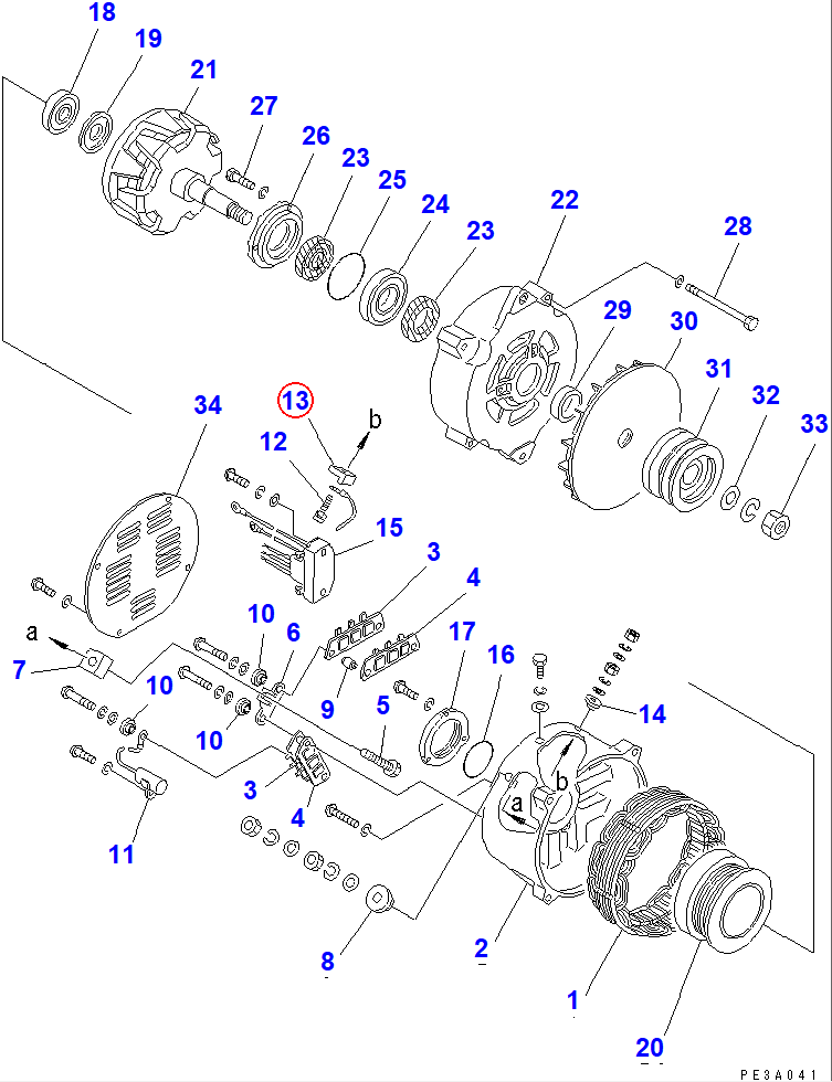 Diagram SD4215-01300X0 INSULATOR - Komatsu