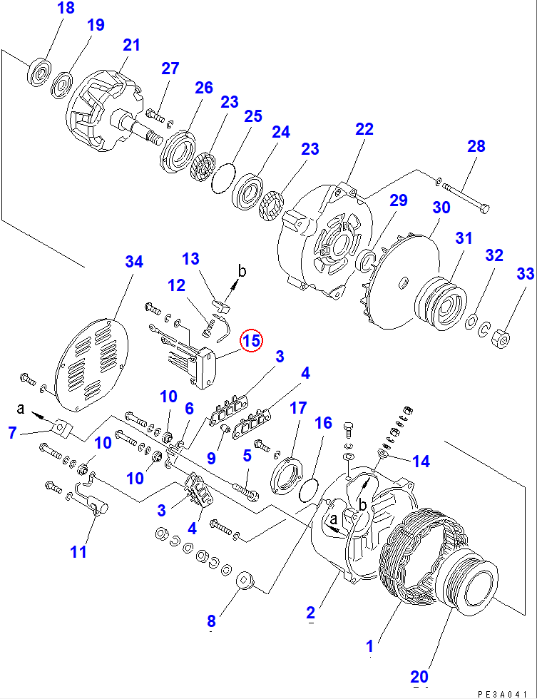 Diagram SD1510-02910X0 REGULATOR ASS'Y - Komatsu