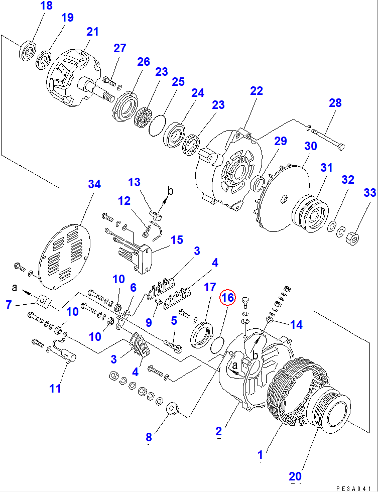 Diagram SD4142-01000X0 O-RING - Komatsu