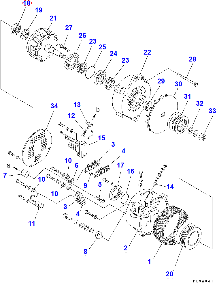 Diagram SD6206-00730X0 BEARING,BALL - Komatsu