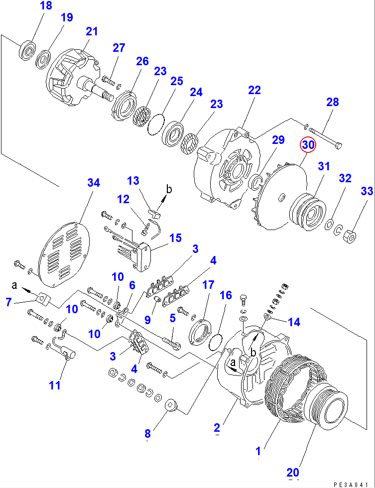 Diagram SD1982-03200X0 FAN ASS'Y - Komatsu