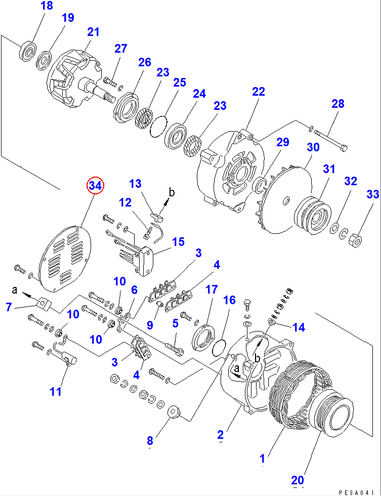 Diagram SD3302-04600X0 COVER - Komatsu
