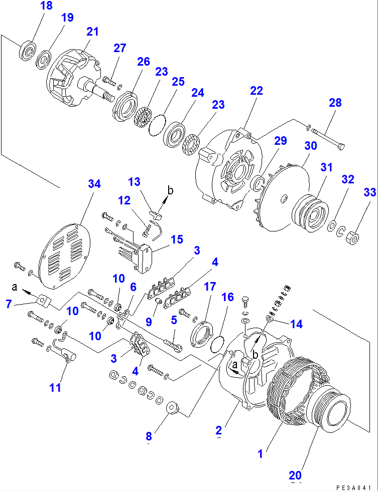 Diagram SD1240-07200X0 FRONT BRACKET ASS'Y - Komatsu
