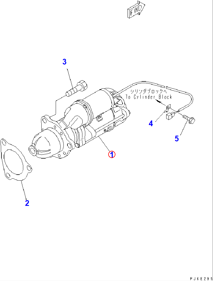 Diagram 600-813-6631 STARTING MOTOR ASS'Y,(7.5KW) (SEE FIG.A6210-B3G1) - Komatsu