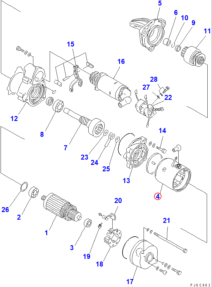 Diagram KD0-23200-0331 YOKE ASS'Y - Komatsu