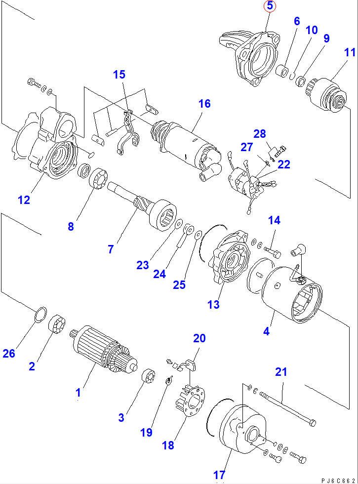 Diagram KD0-23310-0860 BRACKET,FRONT - Komatsu
