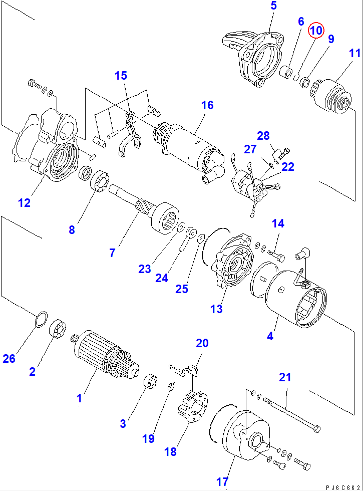 Diagram KD1-23914-0020 RING,CLIP - Komatsu