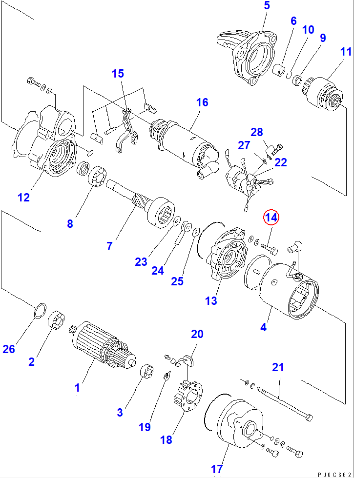 Diagram KD1-0240-08405 BOLT - Komatsu