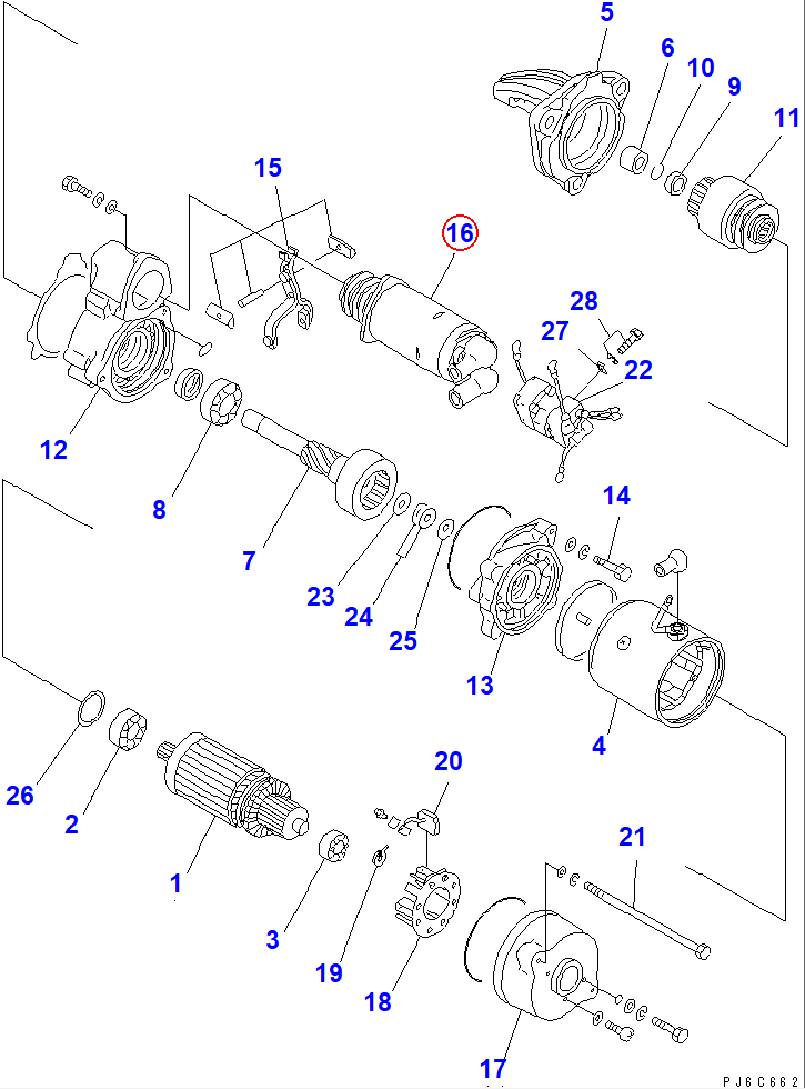Diagram KD0-47100-3944 MAGNETIC SWITCH A. - Komatsu