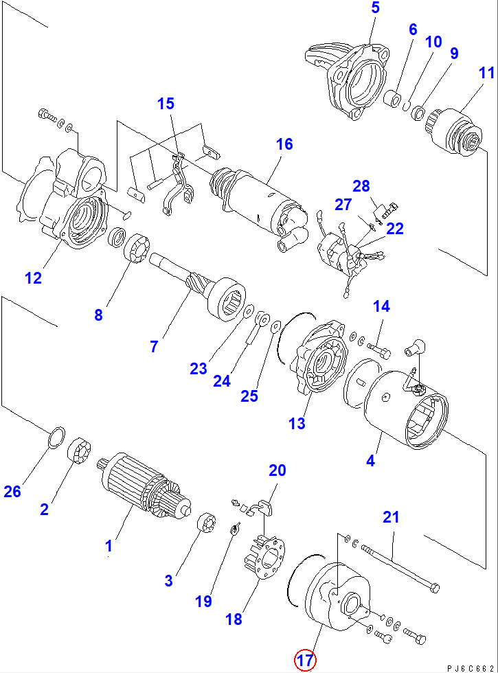 Diagram KD0-23700-0130 REAR BRACKET ASS'Y - Komatsu