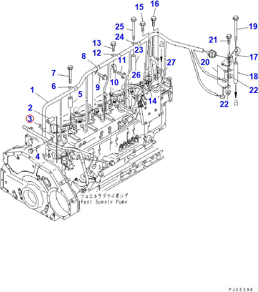 Diagram 04434-51410 CLIP - Komatsu
