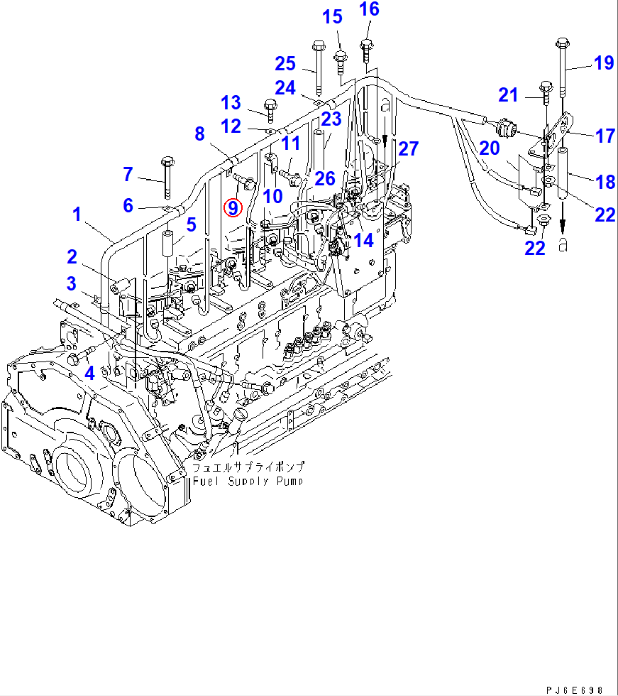 Diagram 01435-01014 BOLT - Komatsu